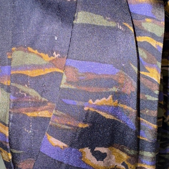 Frank & Oak Midnight Blue and Brown Wide Leg Trousers - Picture 7 of 8